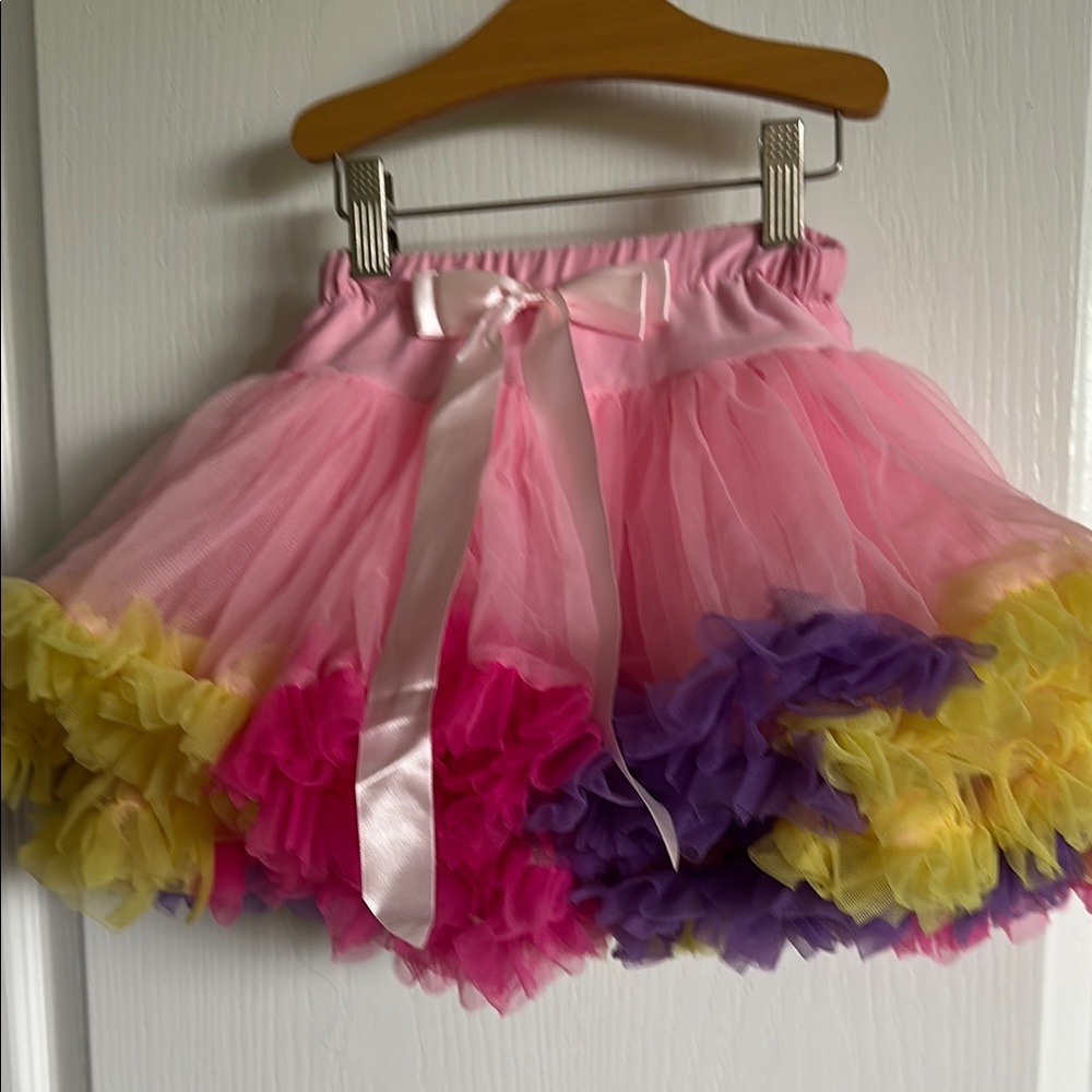 Colorful Tulle Skirt with Ribbon